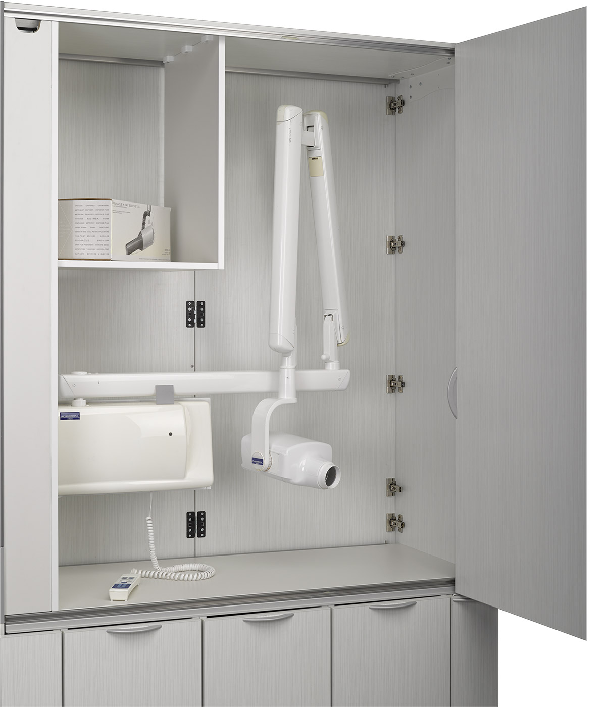A-dec Inspire 592 central console x-ray pass-through