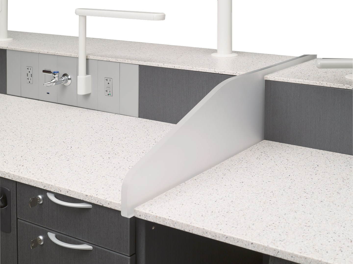 Full-height divider for A-dec Lab Workstations