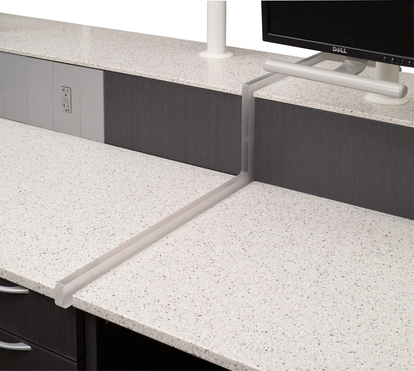 Partial-height divider for A-dec Lab Workstations