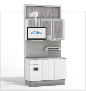 3D model of an A‑dec Inspire 591 treatment console